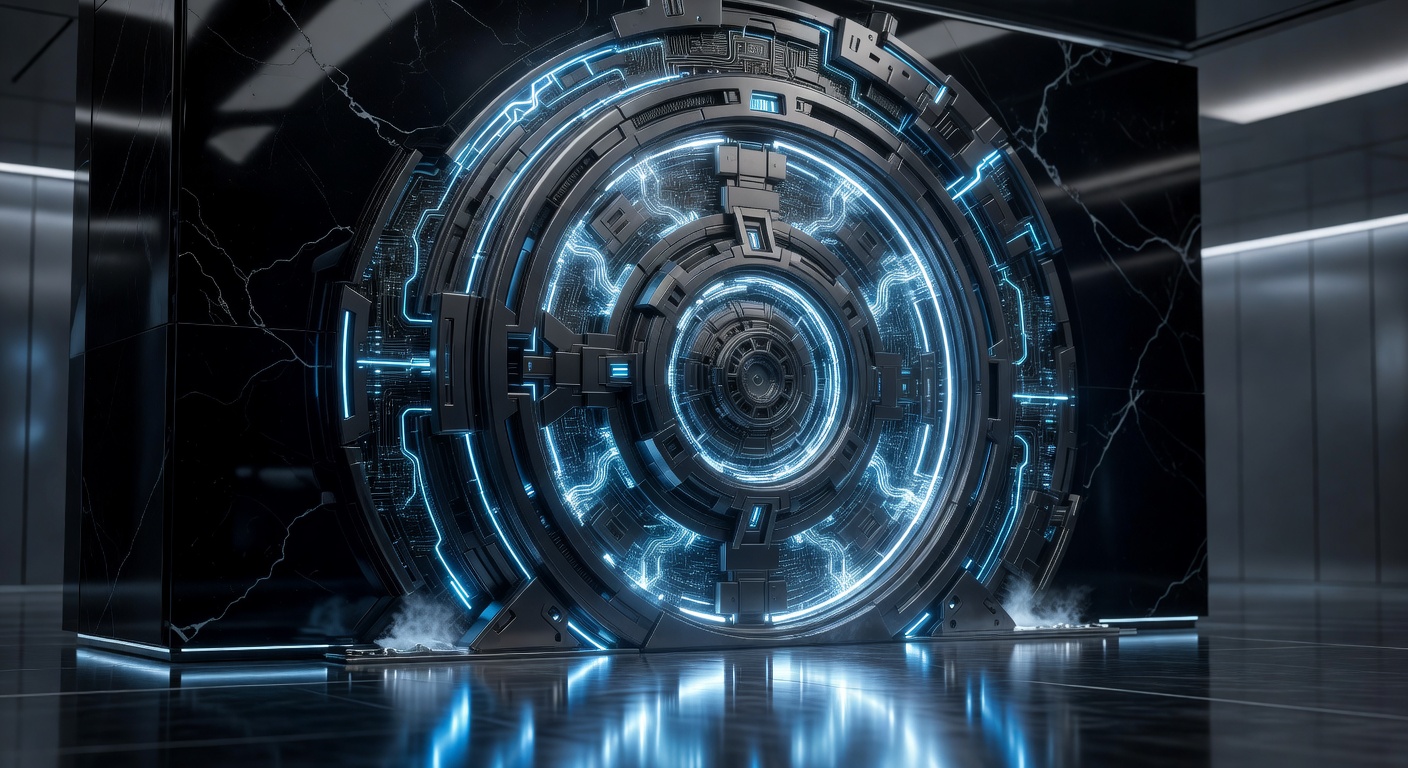 Futuristic Glowing Cybernetic Vault Gateway visualizer